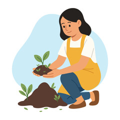 World Soil Day Healthy Soil and Plant Illustration