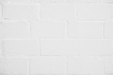 White painted brick wall texture surface background