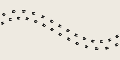 Deer footprints vector. Animal track. Antler footprints   © Aleksei_7799