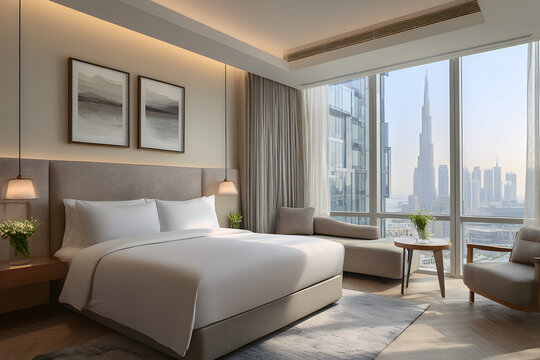 Luxurious Modern Bedroom Interior with Elegant Decor