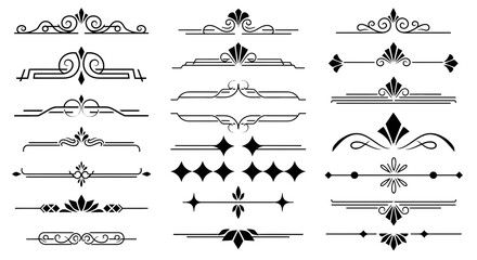 Collection of decorative typographic elements and dividers