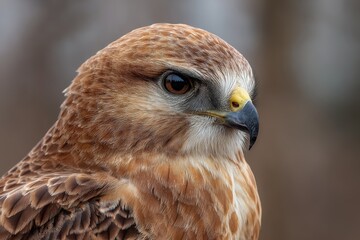 Obraz premium Majestic Swainson's Hawk in Flight: A Glimpse into Nature's Wild Avian Hunter