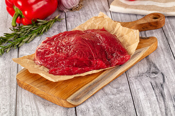 Raw beef meat fillet for cooking