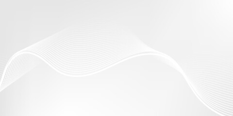 Elegant abstract vector background with smooth white wave lines on a light gray gradient, perfect for modern, tech, or corporate design projects.
