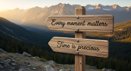 Every moment matters and time is precious, guiding us through life's journey
