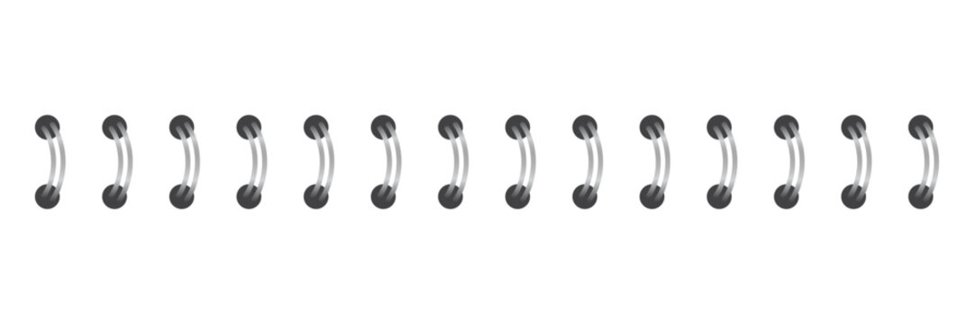 Ring of spiral template for notebook icon in flat style. Metal binder vector illustration on isolated background. Spiral coils sign business concept.