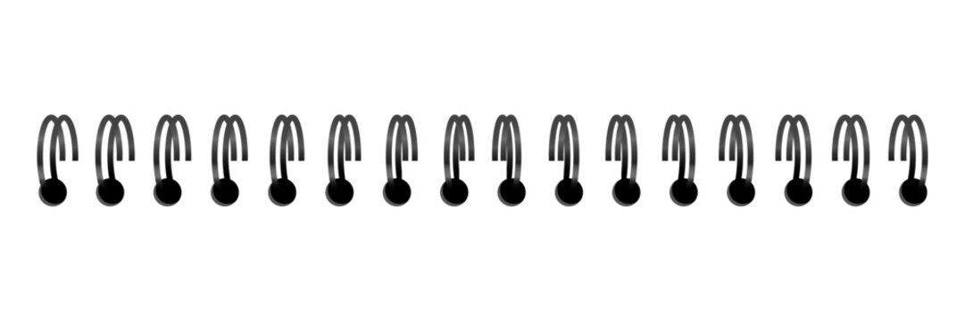 Ring of spiral template for notebook icon in flat style. Metal binder vector illustration on isolated background. Spiral coils sign business concept.