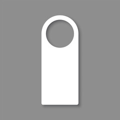 Door hanger icon in flat style. Do not disturb card vector illustration on isolated background. Hotel room sign business concept.