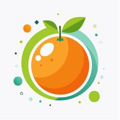 Orange stylisée vectorielle isolée