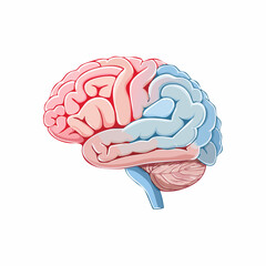 Cerveau stylisé isolé symbole d’intelligence