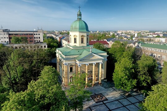 Garrison church in Radom in the middle od Constitution of 3 May Square