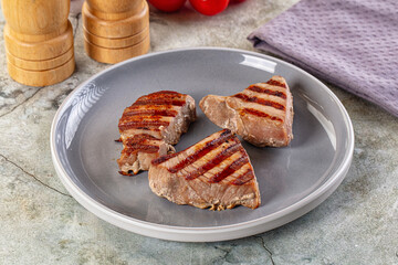 Gourmet Grilled tuna fish steak