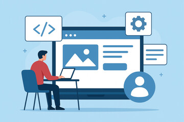 Smart Code and AI System Integration – Digital Tech Concept