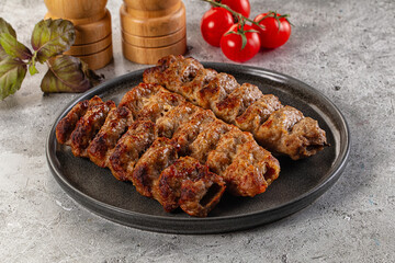 Grilled kebab minced meat barbecue