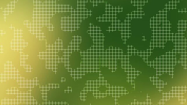 gold green gradient background with luminous grid lines forming abstract geometric shapes Ideal for modern digital design technology themes or global celebration events like New Year and Christmas