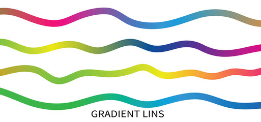 Vibrant Gradient Lines A Spectrum of Wavy Color for Dynamic Design Elements