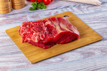Raw beef cut uncooked fillet