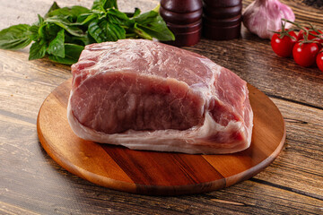 Raw pork meat fillet piece