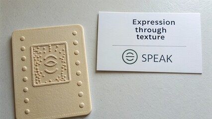 Unique card design showcasing tactile expression and creative branding concepts for modern communication and design ideas