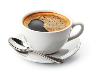 Obraz premium Close-up Black Coffee Cup, Rich Americano Beverage for Food & Beverage Advertising
