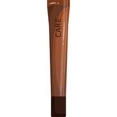 Tube With Word Care Written In White Color Against A Transparent Background Minimalist Product Illustration