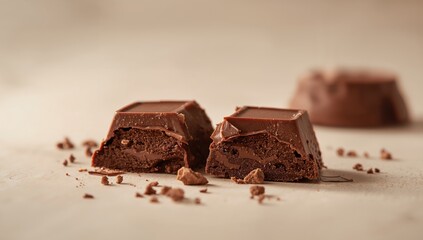 Chocolate Decadence. A Study in Textures, Tones, and Sweet Simplicity.