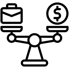 Balance Life Mini Illustration Icon. Use For Modern Concept, Print, Ui, Ux Kit, Web And App Development. Vector Related To Business Finance, Management And More