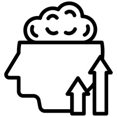 Open Mind Mini Illustration Icon. Use For Modern Concept, Print, Ui, Ux Kit, Web And App Development. Vector Related To Business Finance, Management And More