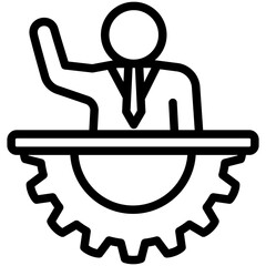 Professionalism Mini Illustration Icon. Use For Modern Concept, Print, Ui, Ux Kit, Web And App Development. Vector Related To Business Finance, Management And More