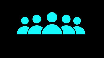 Business and team work icon animation, Modern teamwork and leadership concept featuring diverse people, partnership, communication, and digital network collaboration in a glowing futuristic style. - Powered by Adobe