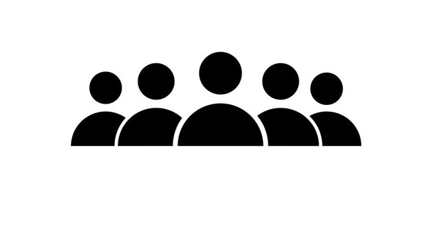 Business and team work icon animation, Modern teamwork and leadership concept featuring diverse people, partnership, communication, and digital network collaboration in a glowing futuristic style. - Powered by Adobe