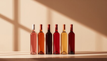 Colorful Glassware Collection in Soft Light, A Spectrum of Hues and Forms.