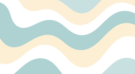 Abstract background with smooth flowing wavy lines in a calm pastel color palette. Modern minimalist graphic design for wallpaper or backdrop