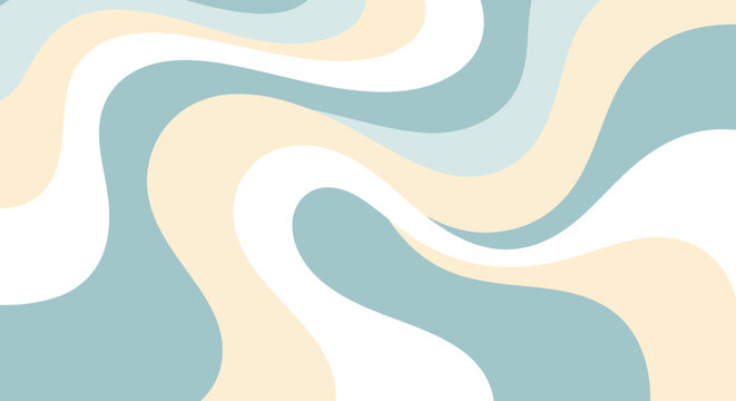 Harmonious flowing pastel waves creating a serene abstract background design, perfect for modern digital projects and a conceptual visual branding identity