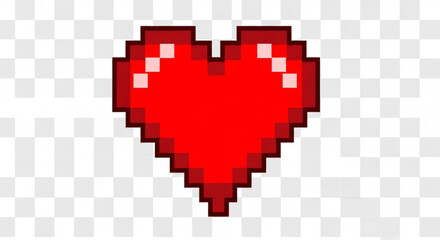 Pixel art heart, a symbol of love and affection, perfect for any project or design