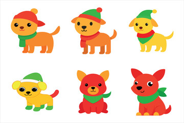 Naklejka premium Happy Cartoon Puppy Vector Design