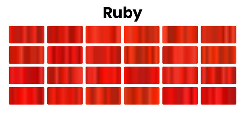 Vibrant ruby gradients, deep red gem hues, luxurious and passionate tones, perfect for bold designs, rich art, and precious textures, elegant and striking appeal