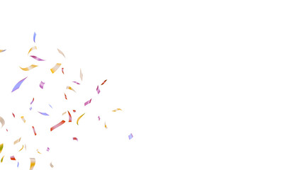 Confetti bursting in transparent image splashing confetti 