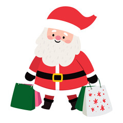 Cartoon santa claus holiday decor high resolution transparent png photo