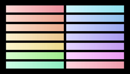 A Grid of Soft Pastel Color Blocks Arranged in Two Columns