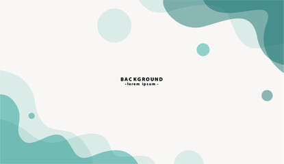 Abstract teal fluid shapes and circles on a white background for modern design projects. Great for presentations, web graphics, and branding.