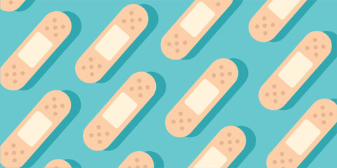 First Aid Bandage Pattern Background