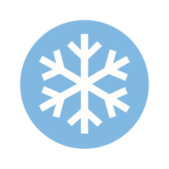 Blue Circle Snowflake Icon
