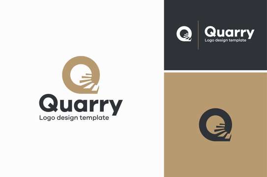 Initial Letter Q with Staircase Steps Logo Design