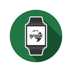 Smart watch icon isolated on transparent background