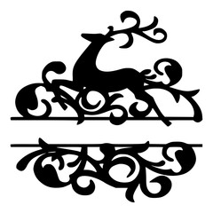 Minimalist elegant reindeer silhouette christmas holiday season decoration ornament design vector graphic image vector © Muhammad Asim