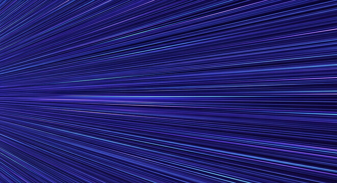 Abstract blue light trails in motion, digital art background