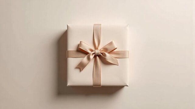 Unwrapping joy a beautifully wrapped gift with a satin bow for special occasions like birthdays, anniversaries, or Christmas celebrations