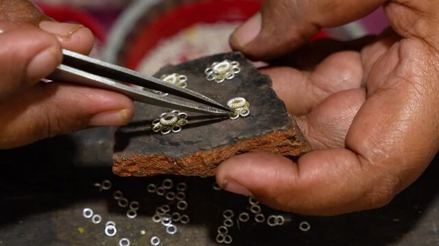 Indonesian Artisan Designs, Decorative Fine Workmanship, Close-Up View