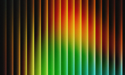 Dark Abstract Glow Background with Vertical Stripes: Intense Red, Orange, and Green Gradient Lines Wallpaper Design for Futuristic and Digital Projects